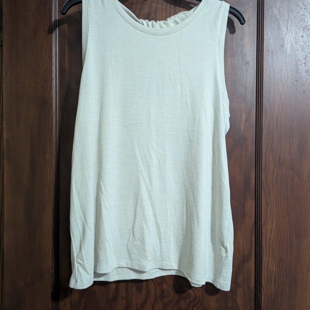 Women's Cream Sleeveless Top
